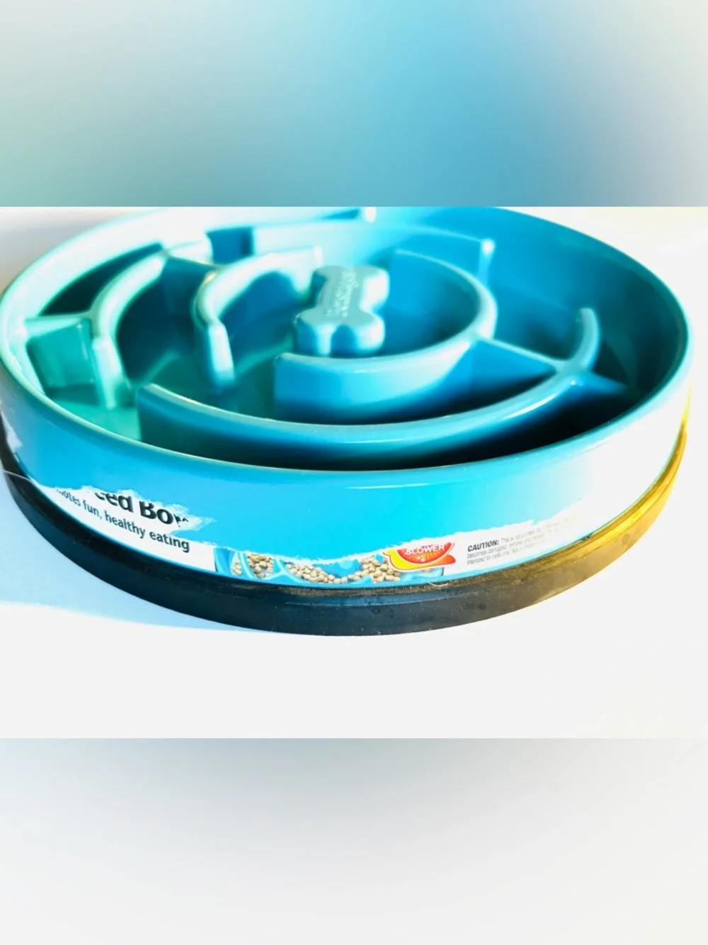 3/$25 Outward Hound Teal Slow-Feed Maze Dog Bowl